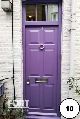 0010 Purple Victorian 6 Panel Home Exterior Fort Security Door