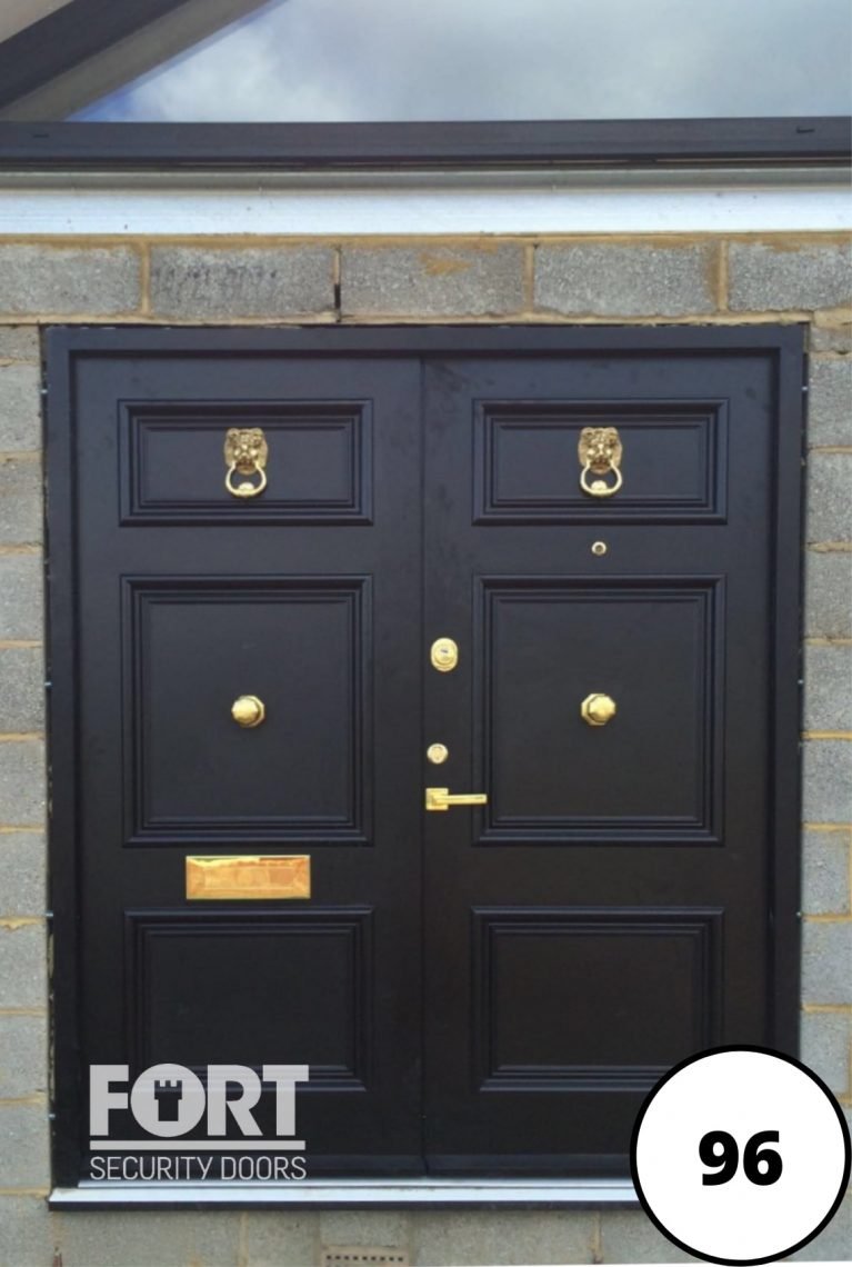 0096 Black Victorian Double Fort Security Door