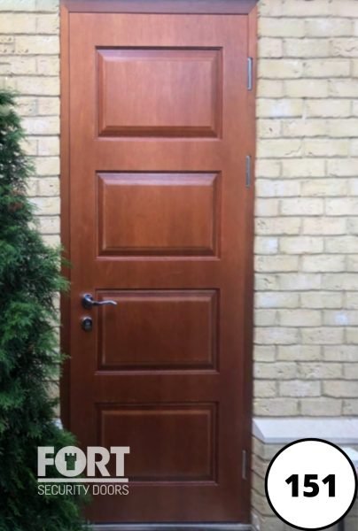 0151 Wooden Safety Fort Security Doors For Home With Panel Design