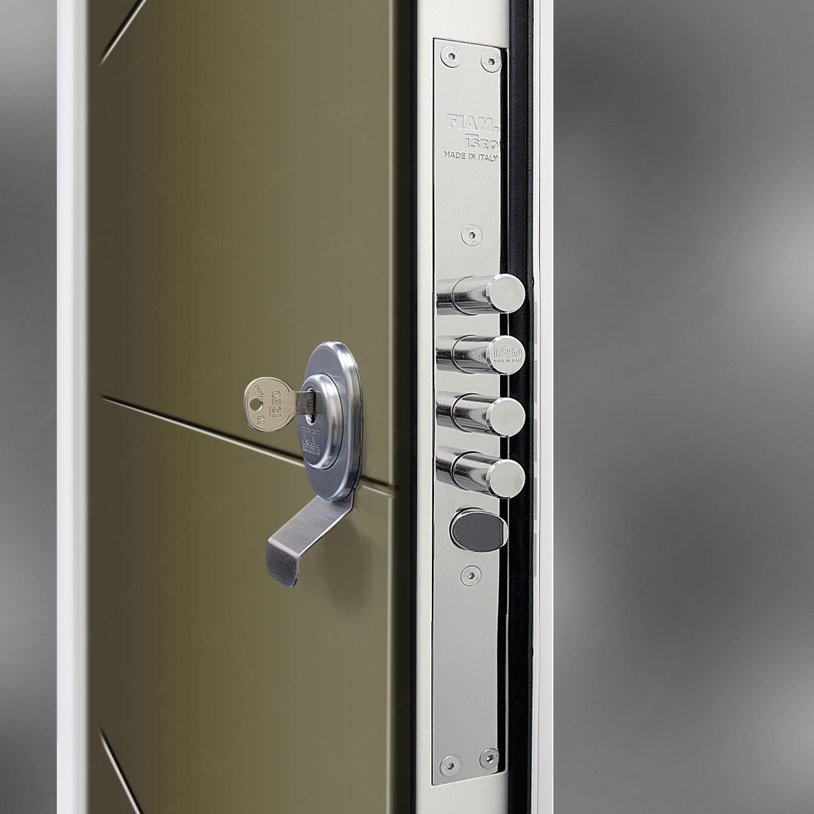 Lock System In Reed Green Ral 6013 By Fort Security Doors Uk