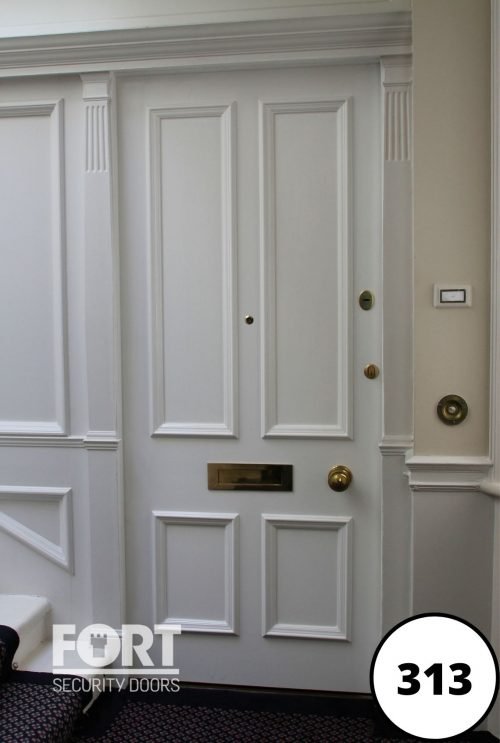 0313 Interior Home White Finish Victorian Residence Fort Security Door