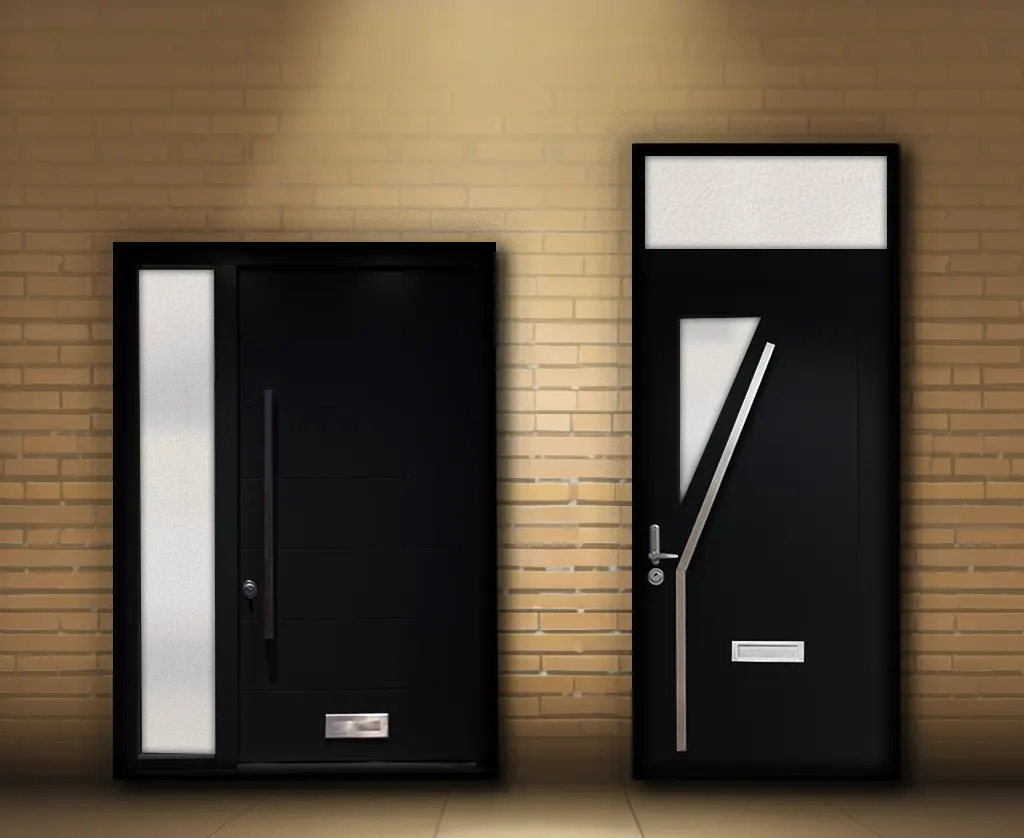 Security Doors With Side Panels Or Transom